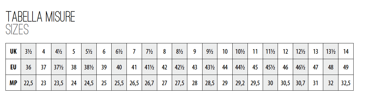 Shoes Size Chart - Skiboot Size Guide